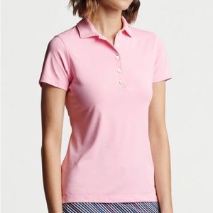 NEW Peter Millar Perfect Fit Performance Polo Women's Crown Sport PALMER PINK
